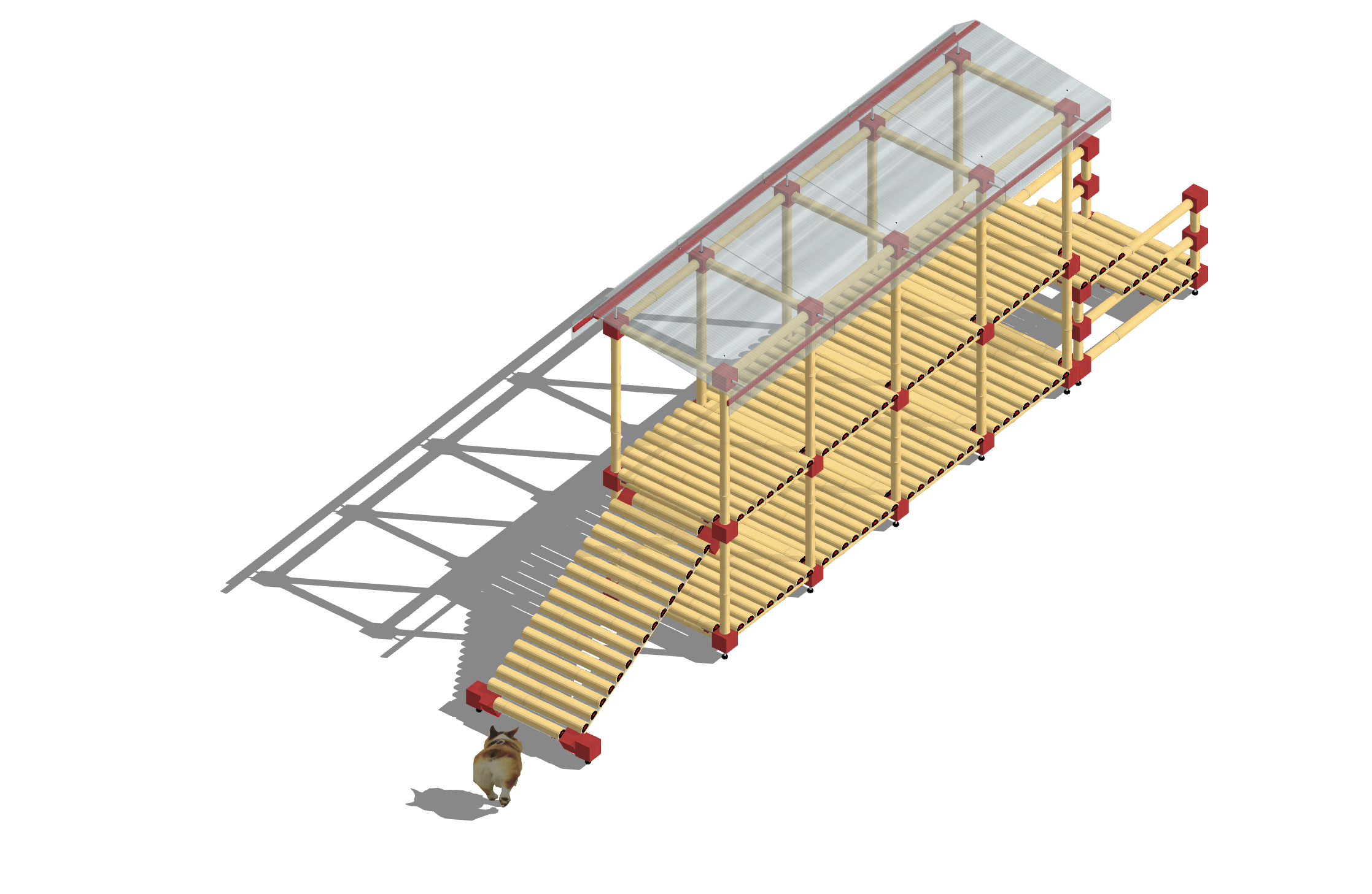 Bambuzal: Viaduto com 10 módulos